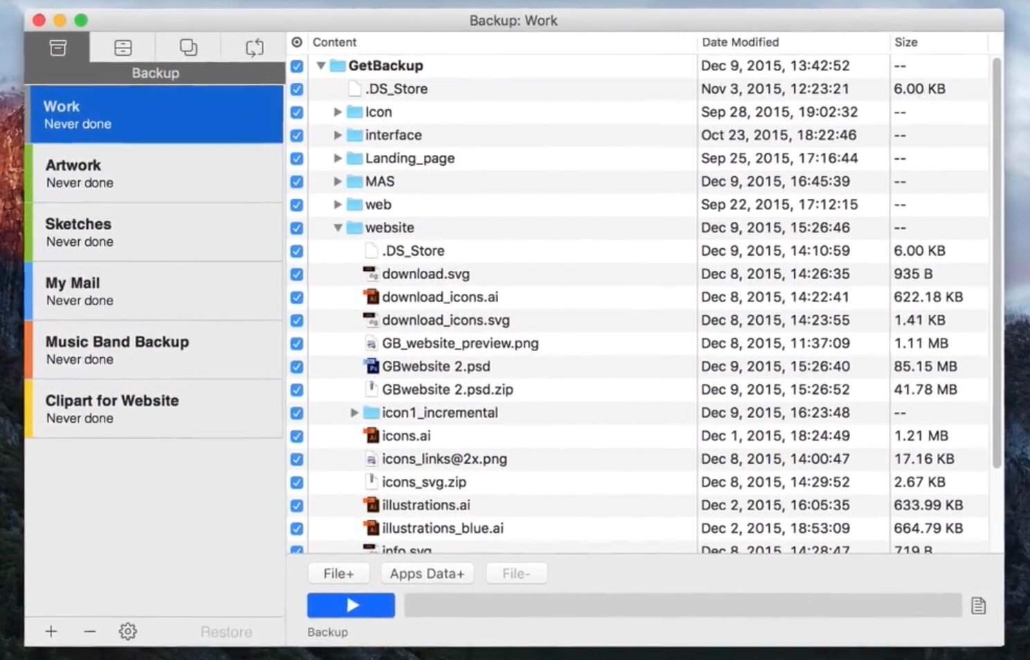 Mac OS backup software