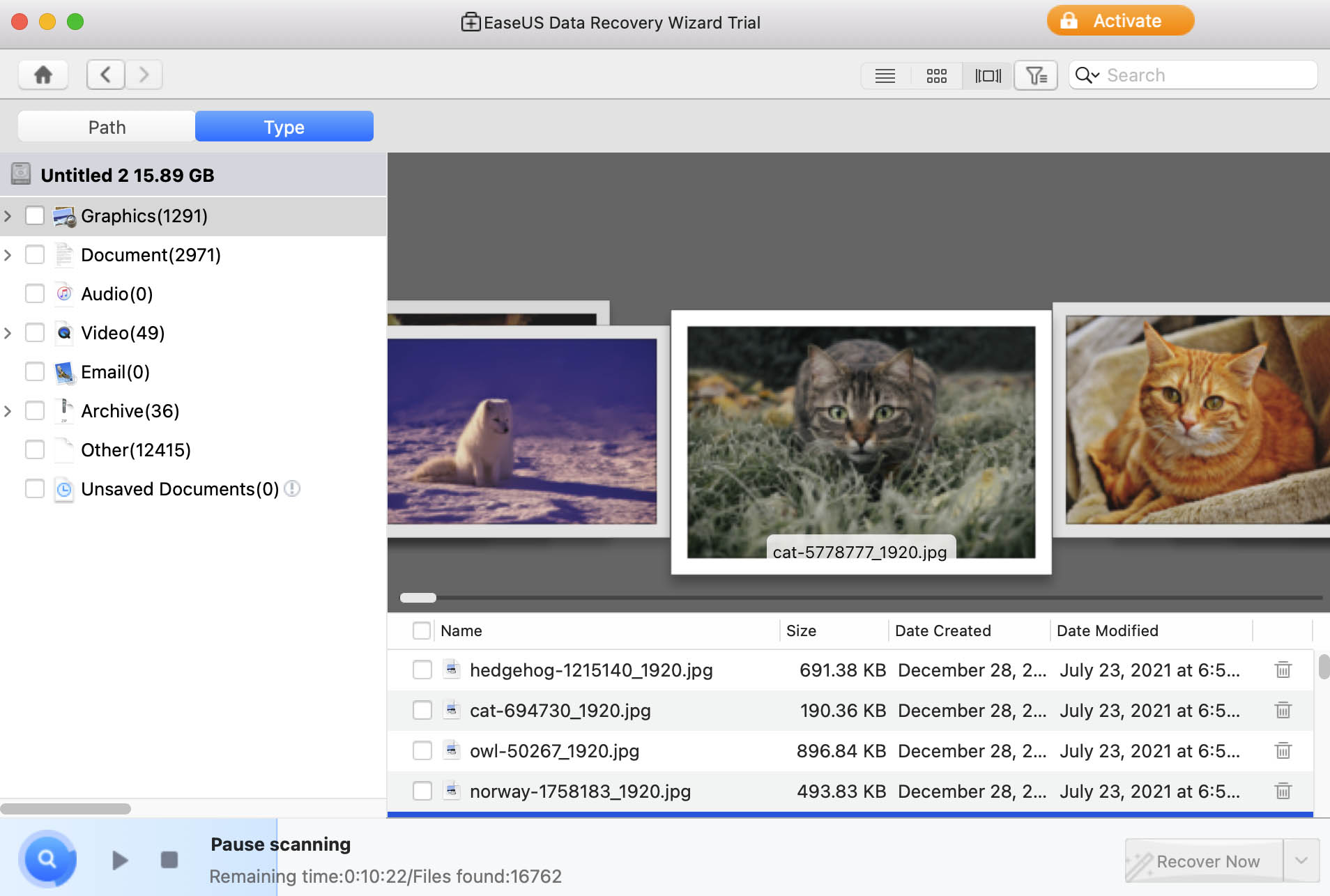 EaseUS Free Mac Photo Recovery Software