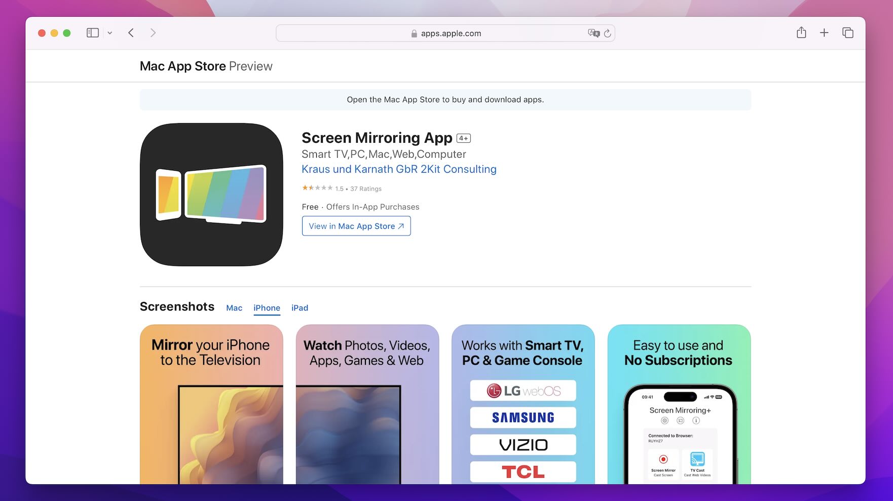 Screen Mirroring App screenshot
