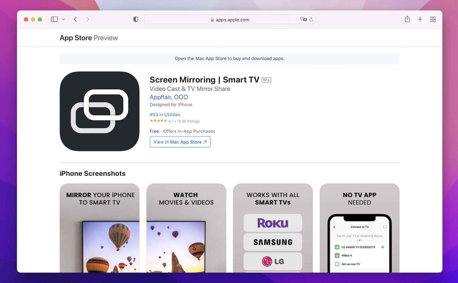 Screen Mirroring | Smart TV screenshot