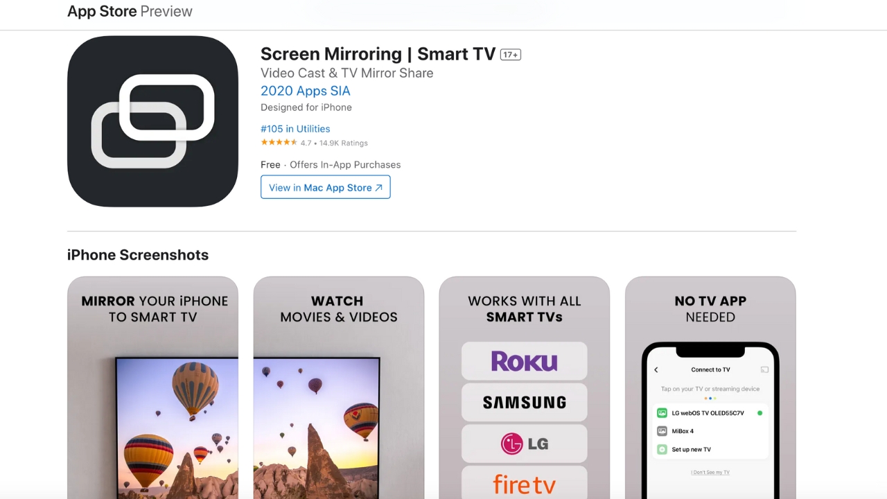 Screen Mirroring | Smart TV in the App Store