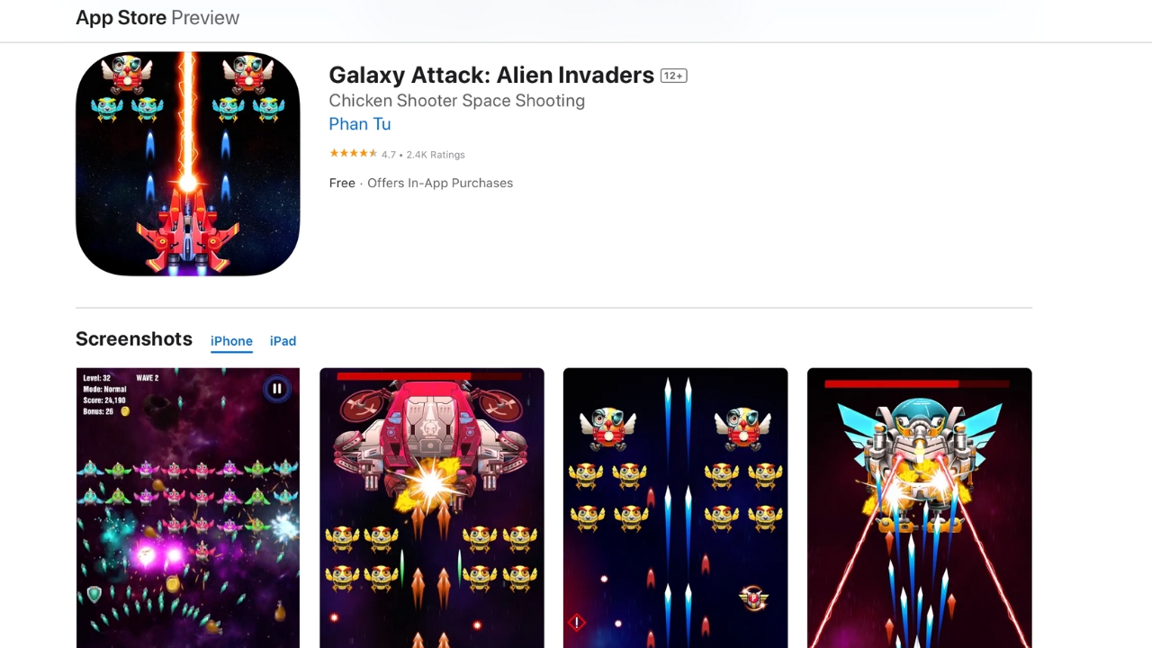 Galaxy Attack: Alien Invaders in the App Store