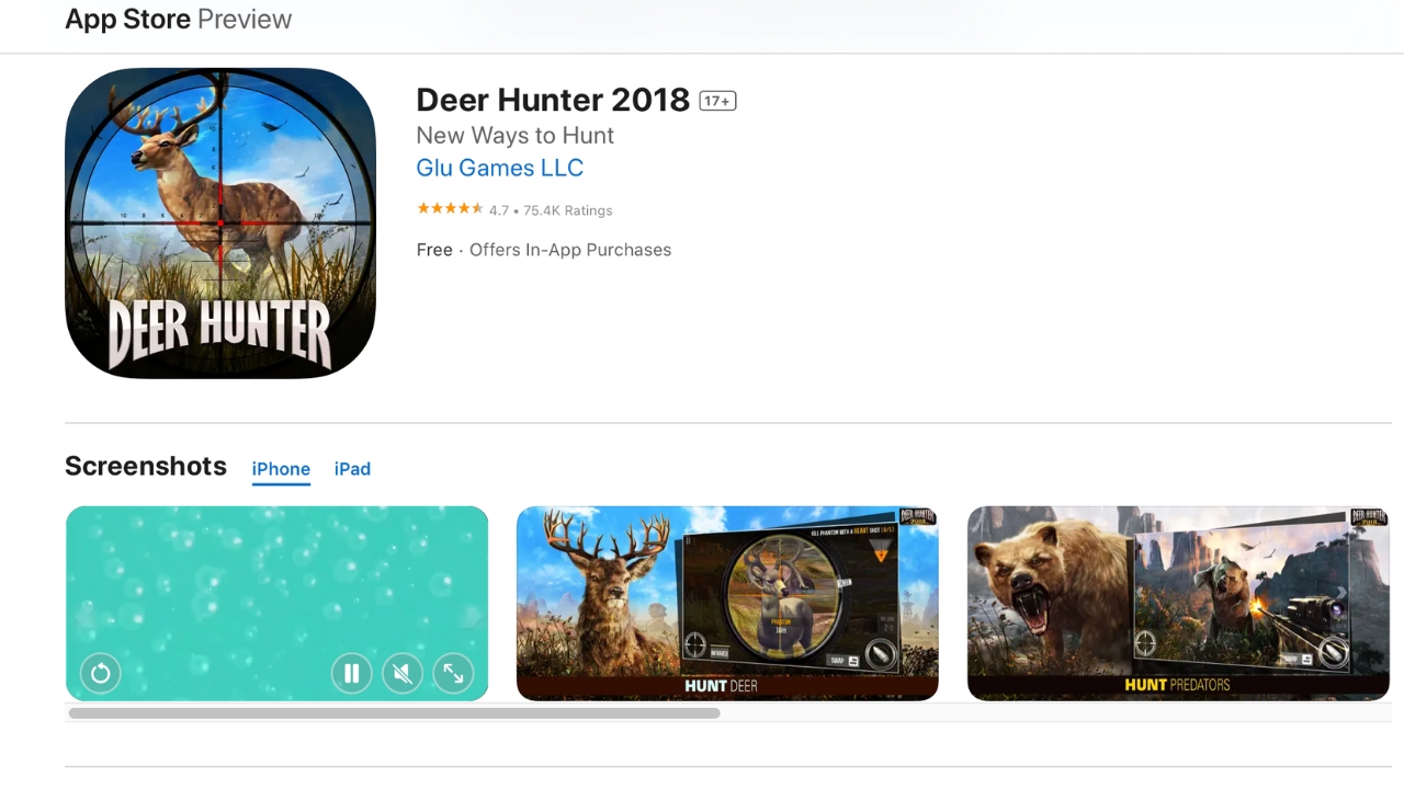 Deer Hunter 2018 in the App Store