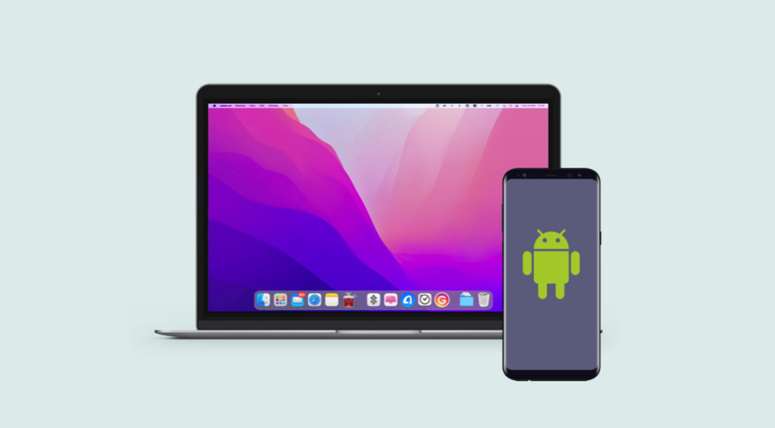 Mac and Android are not natively compatible