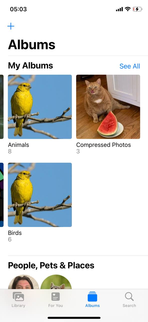 go to your Albums