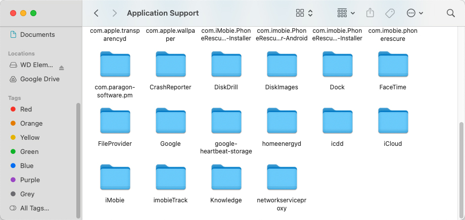 Application Support folder