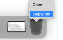 empty bin