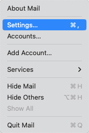 mail app settings