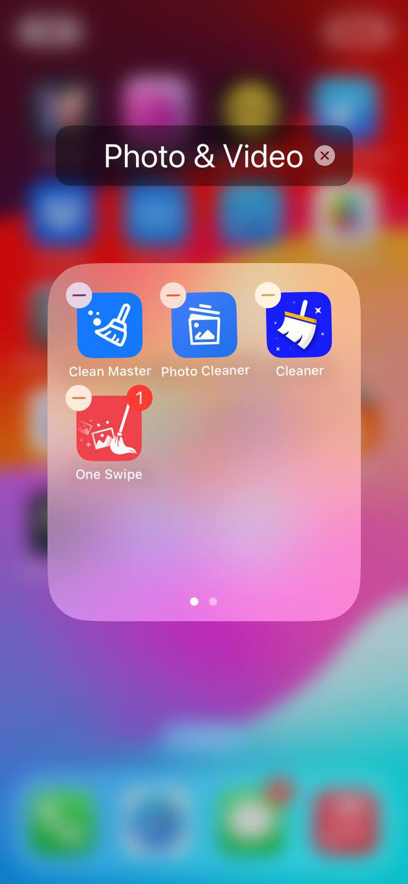 Organize apps into folders