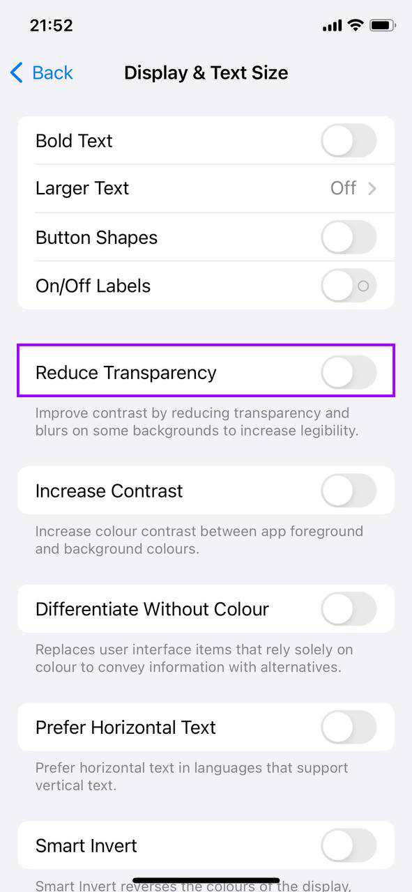 reduce transparency