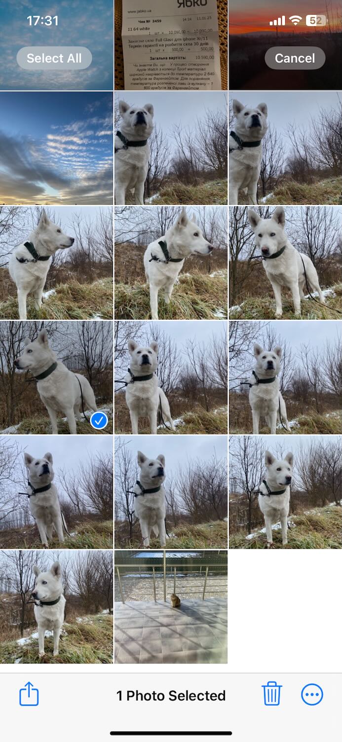 Select the Live Photo