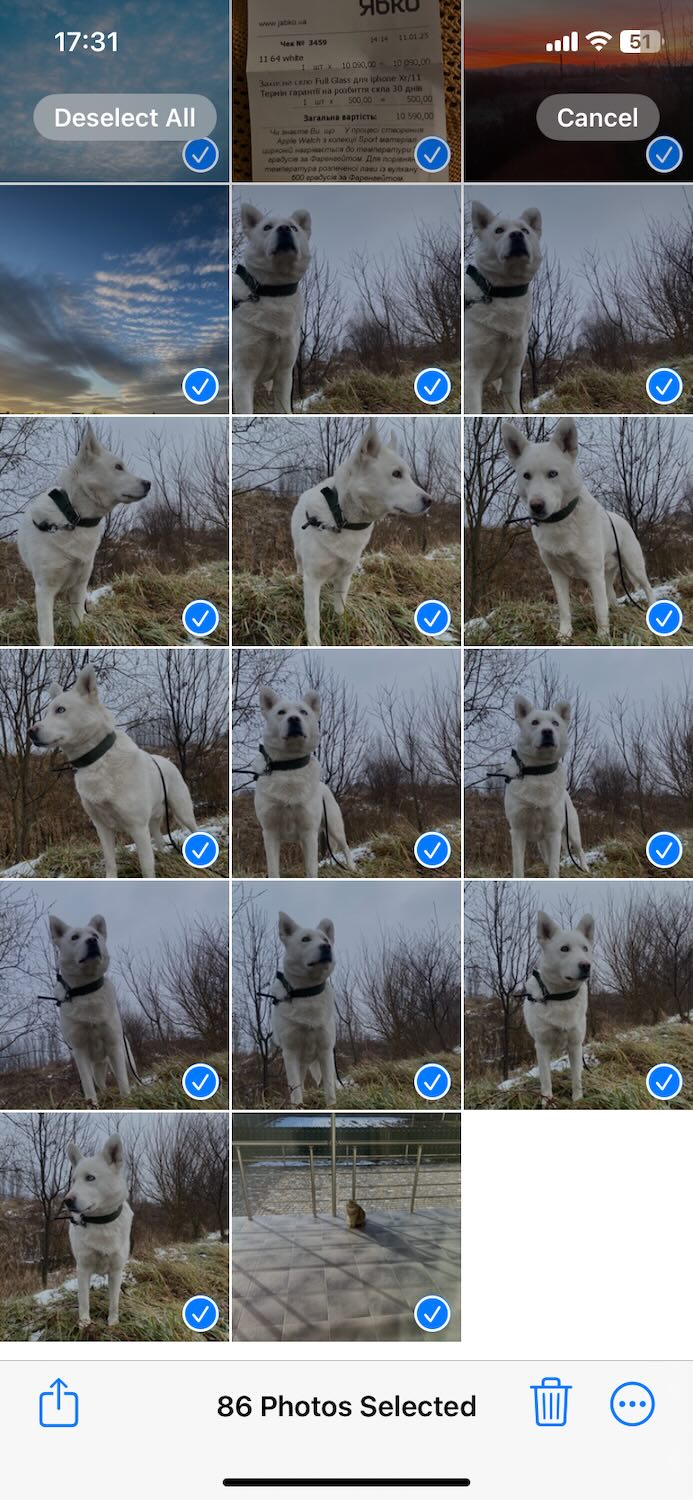 Select the Live Photos