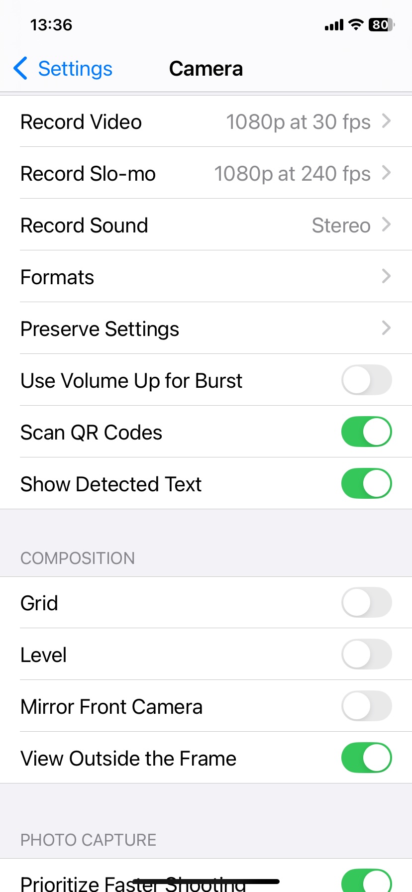 Use Volume Up for Burst off