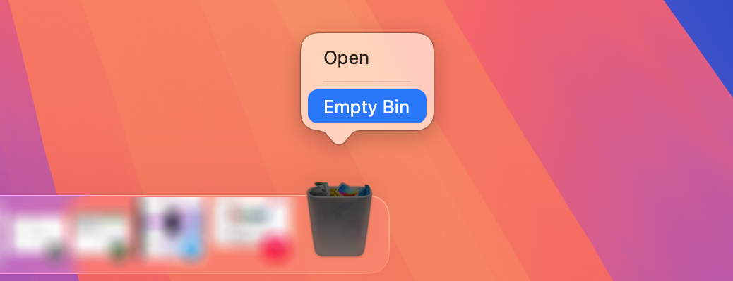 tyhjennä roskakori macOS:ssä