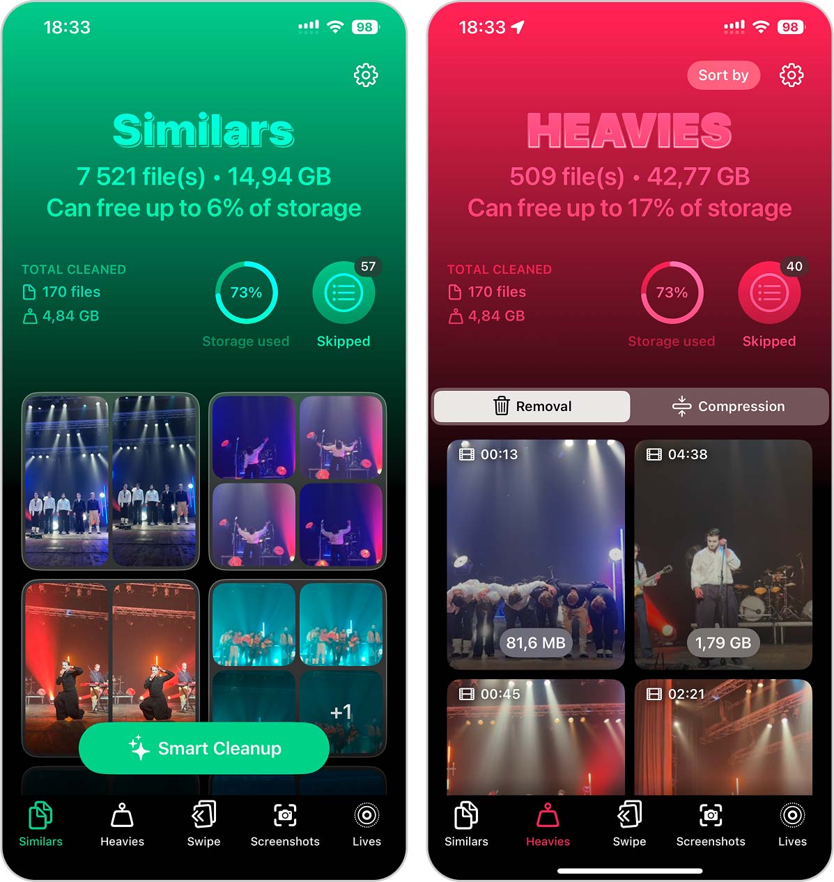Open Heavies in Clever Cleaner