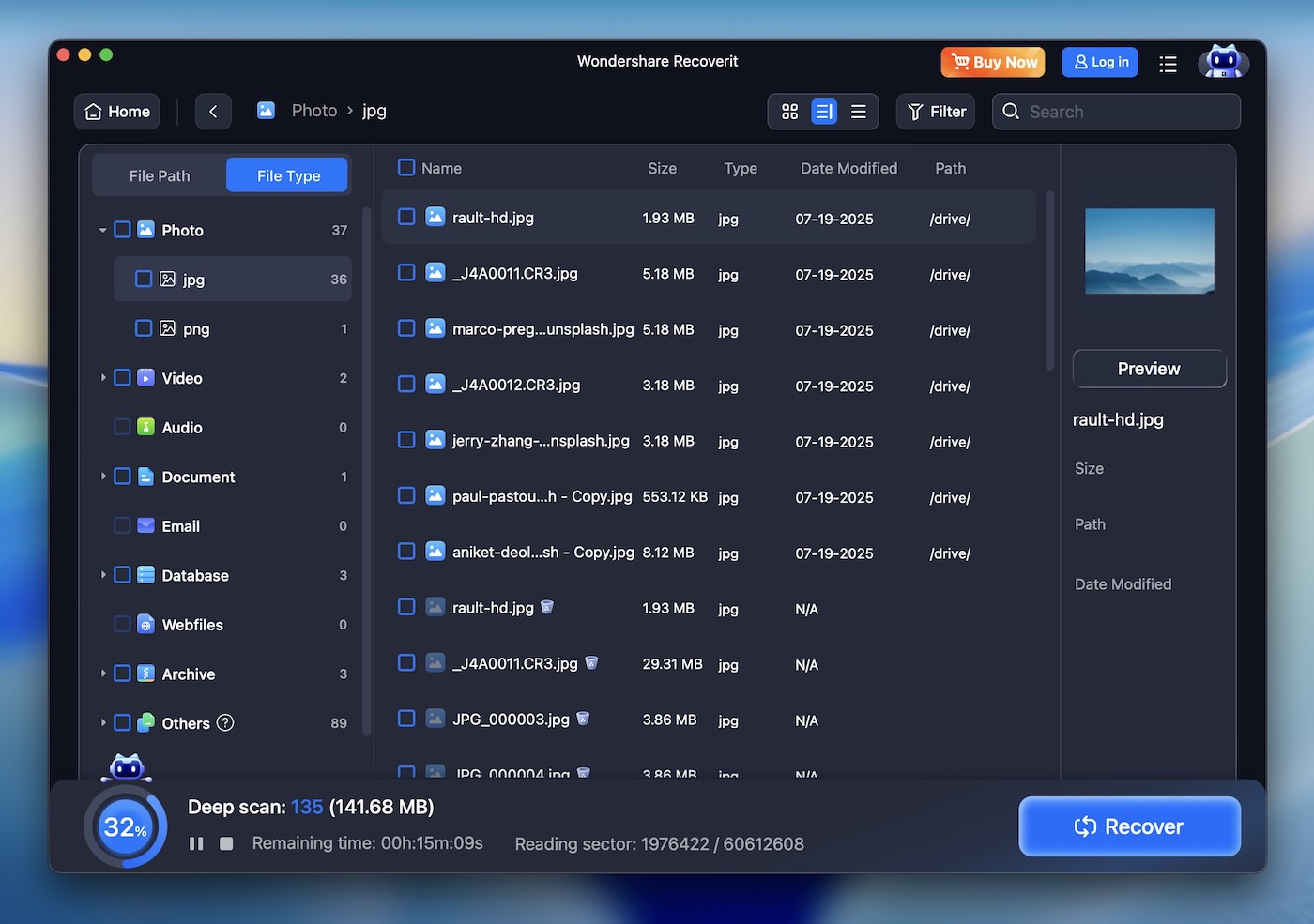 Wondershare Recoverit for Mac