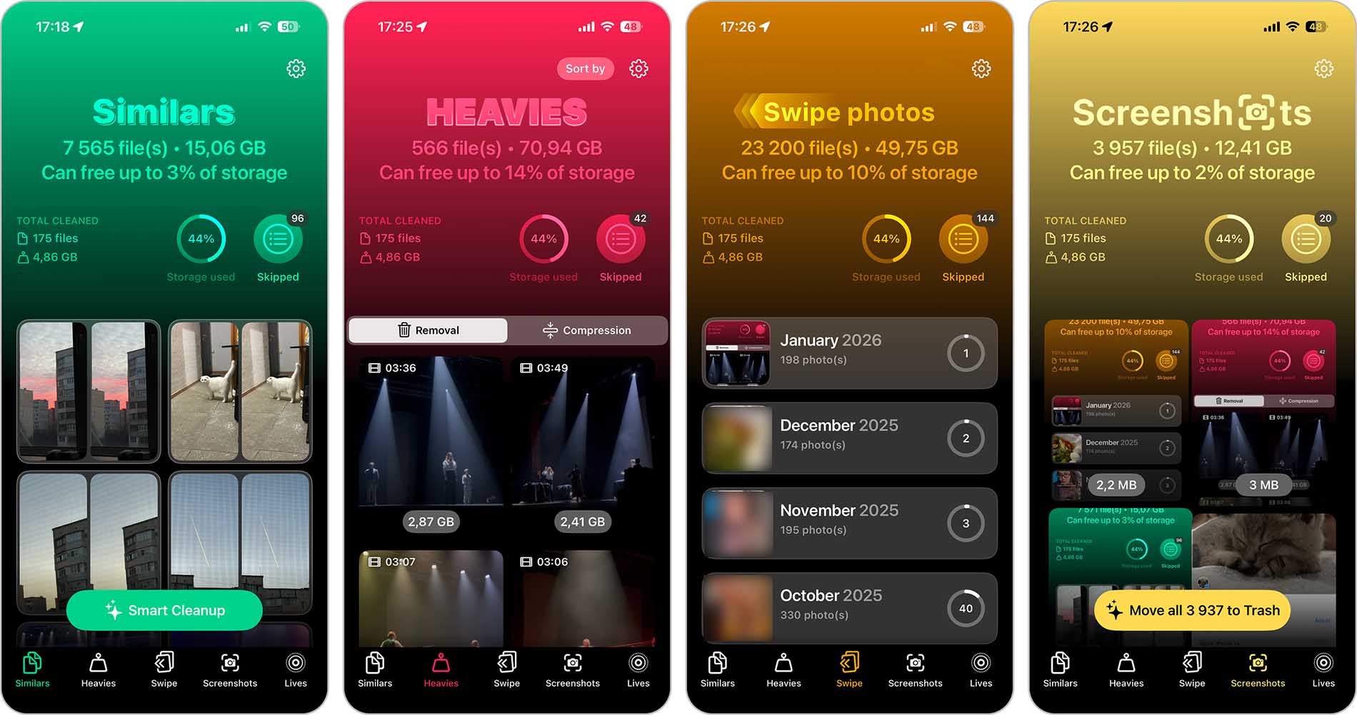 Clever Cleaner tools overview screen