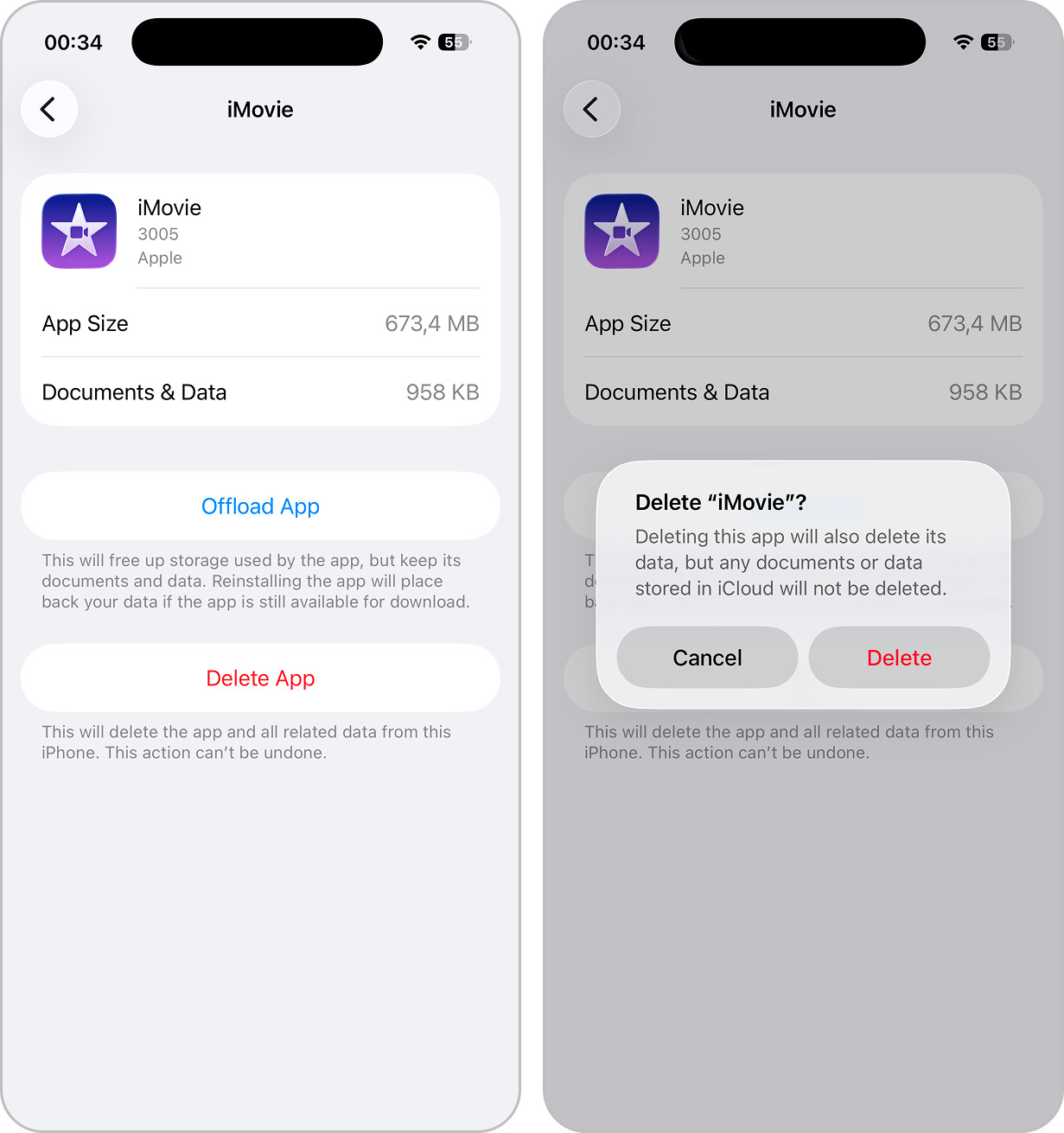 delete app from iphone