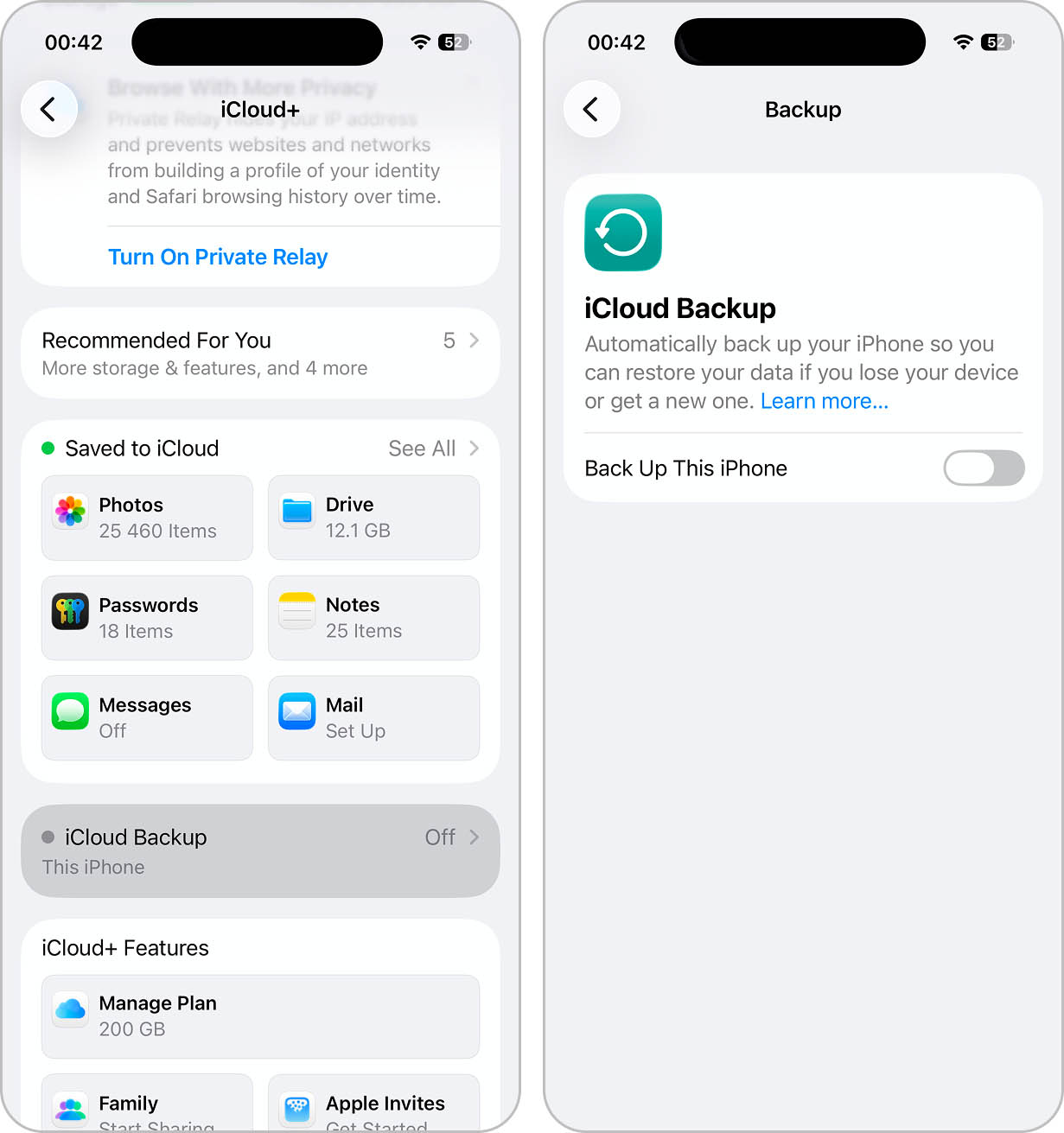 use icloud backup