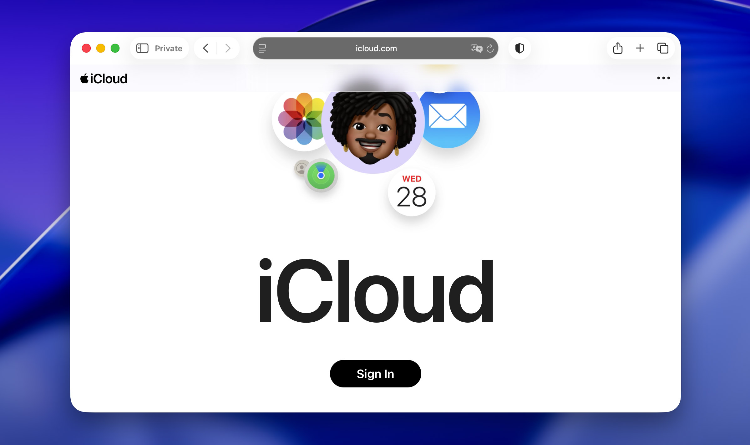 Signing in to iCloud.com with your Apple ID