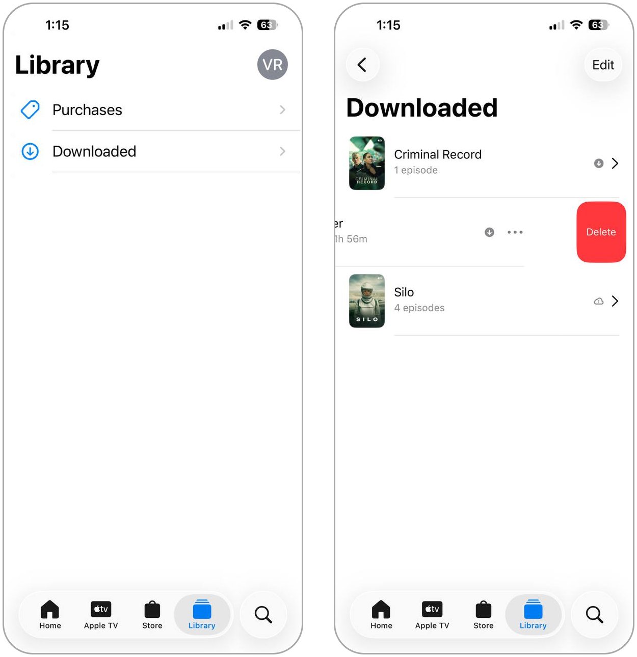 Supprimer le contenu téléchargé de l’Apple TV