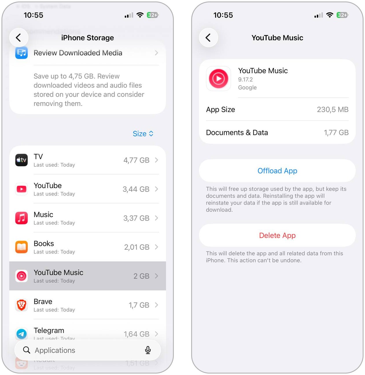 Delete an app before reinstalling it.