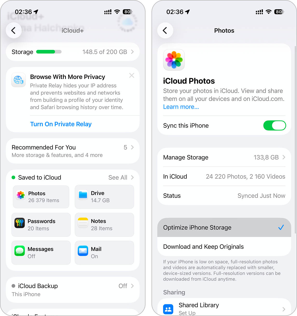 Enable Optimize iPhone Storage.