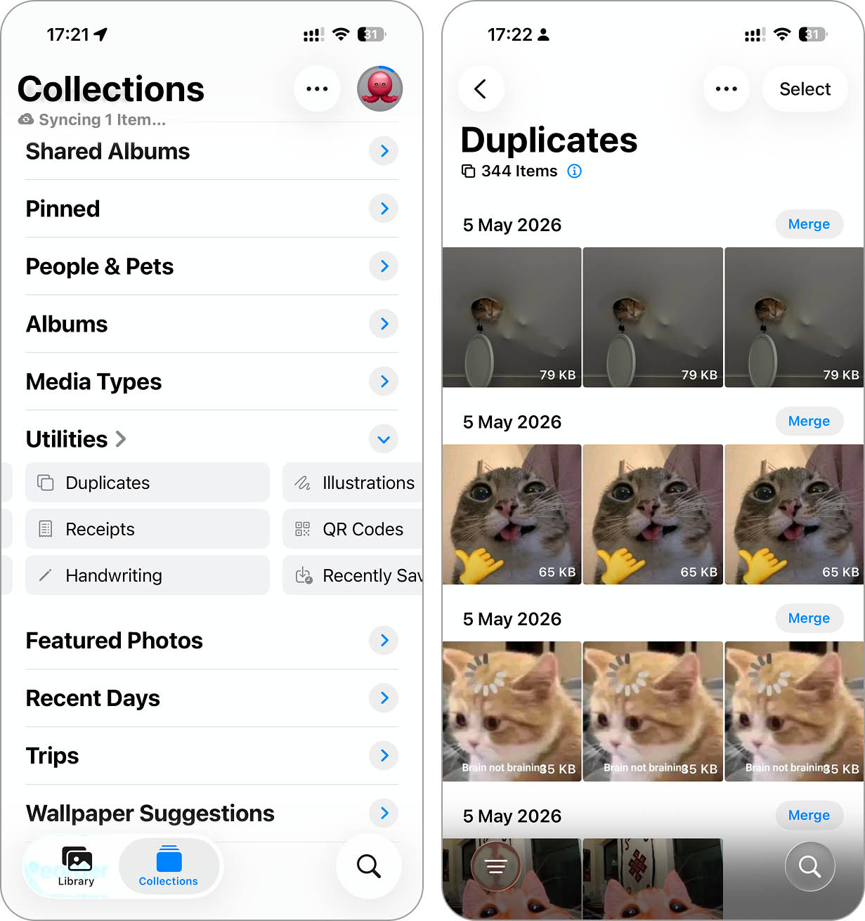 Go to the Duplicates utility.