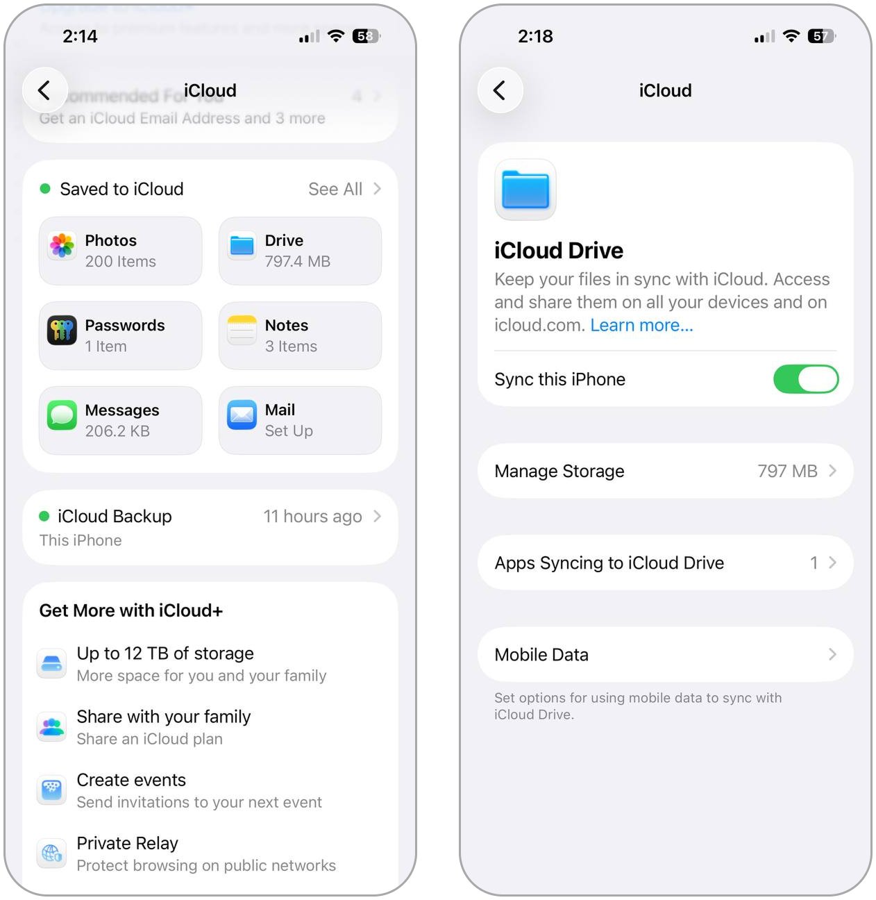 Utiliser iCloud