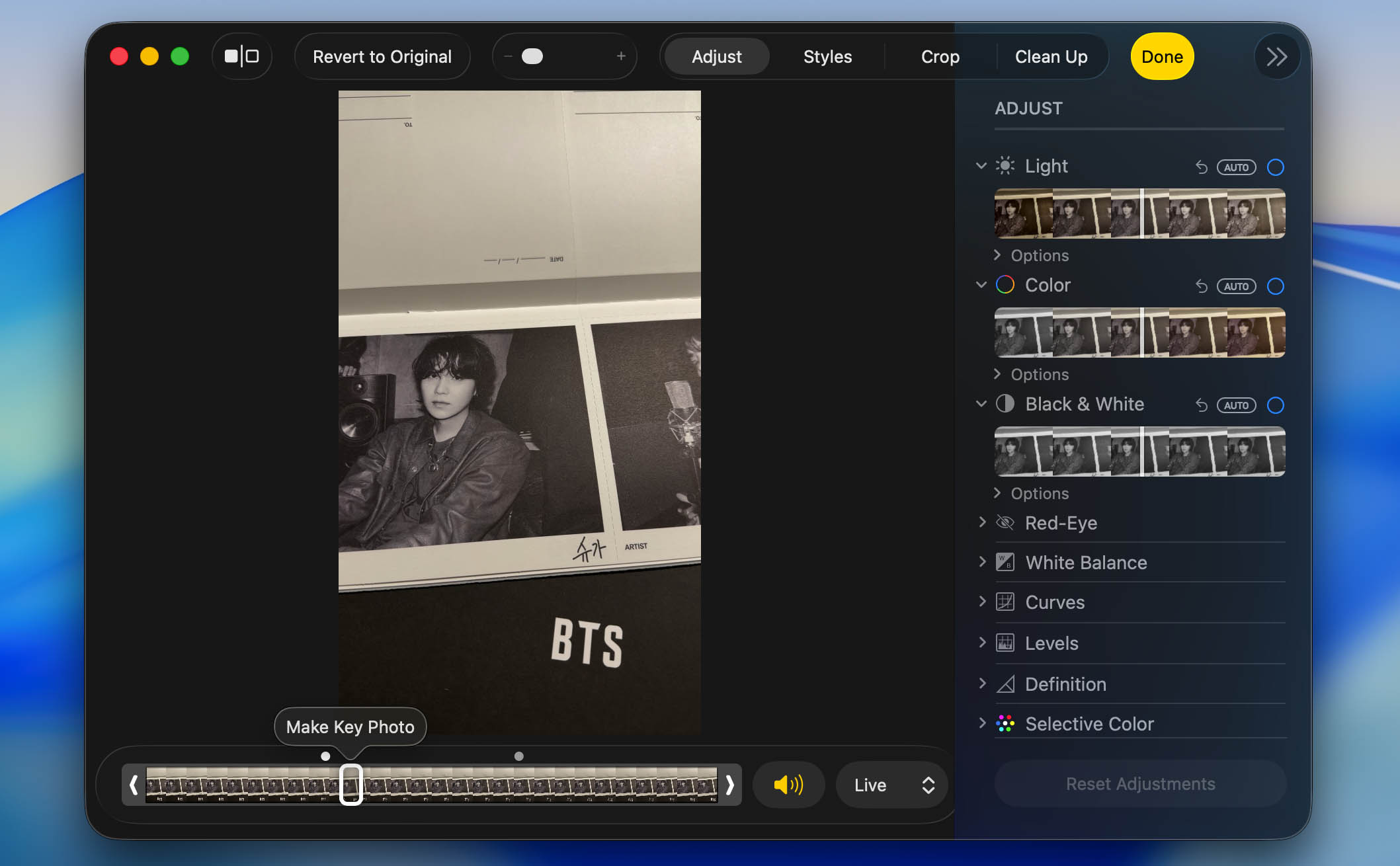 Make Key Photo in Photos app on Mac