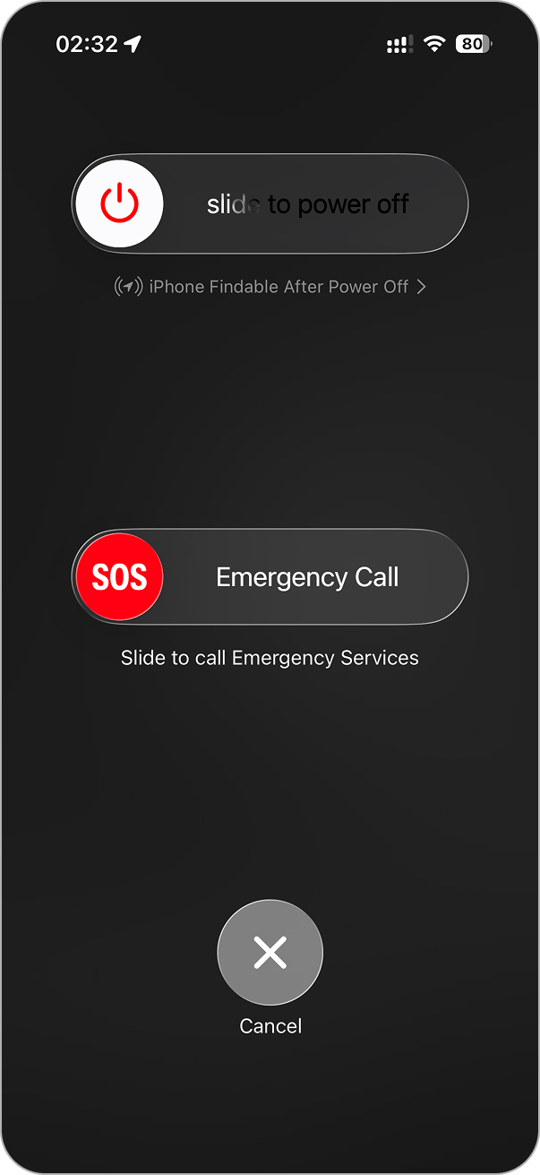 Power off iPhone.