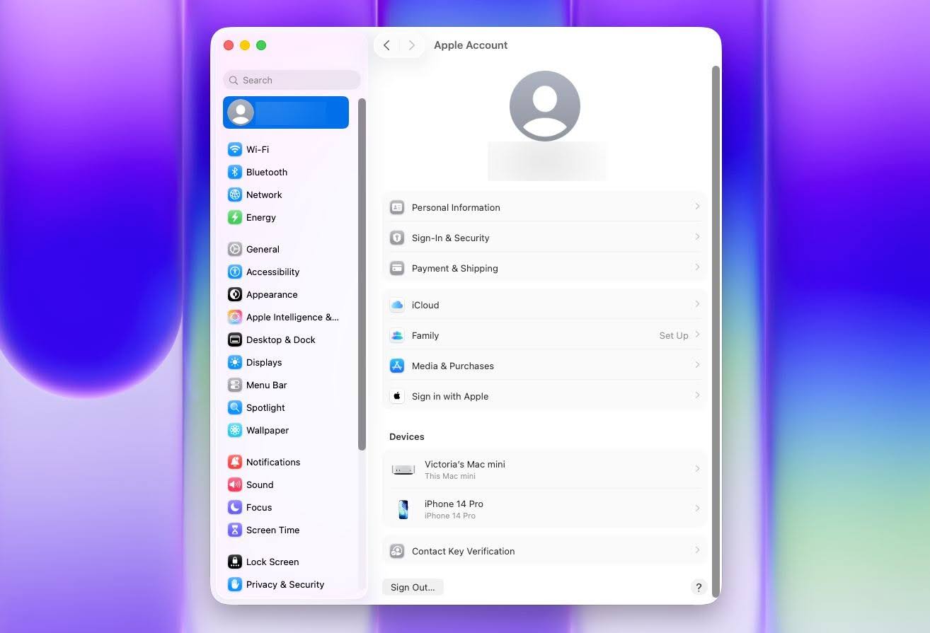 Select iCloud