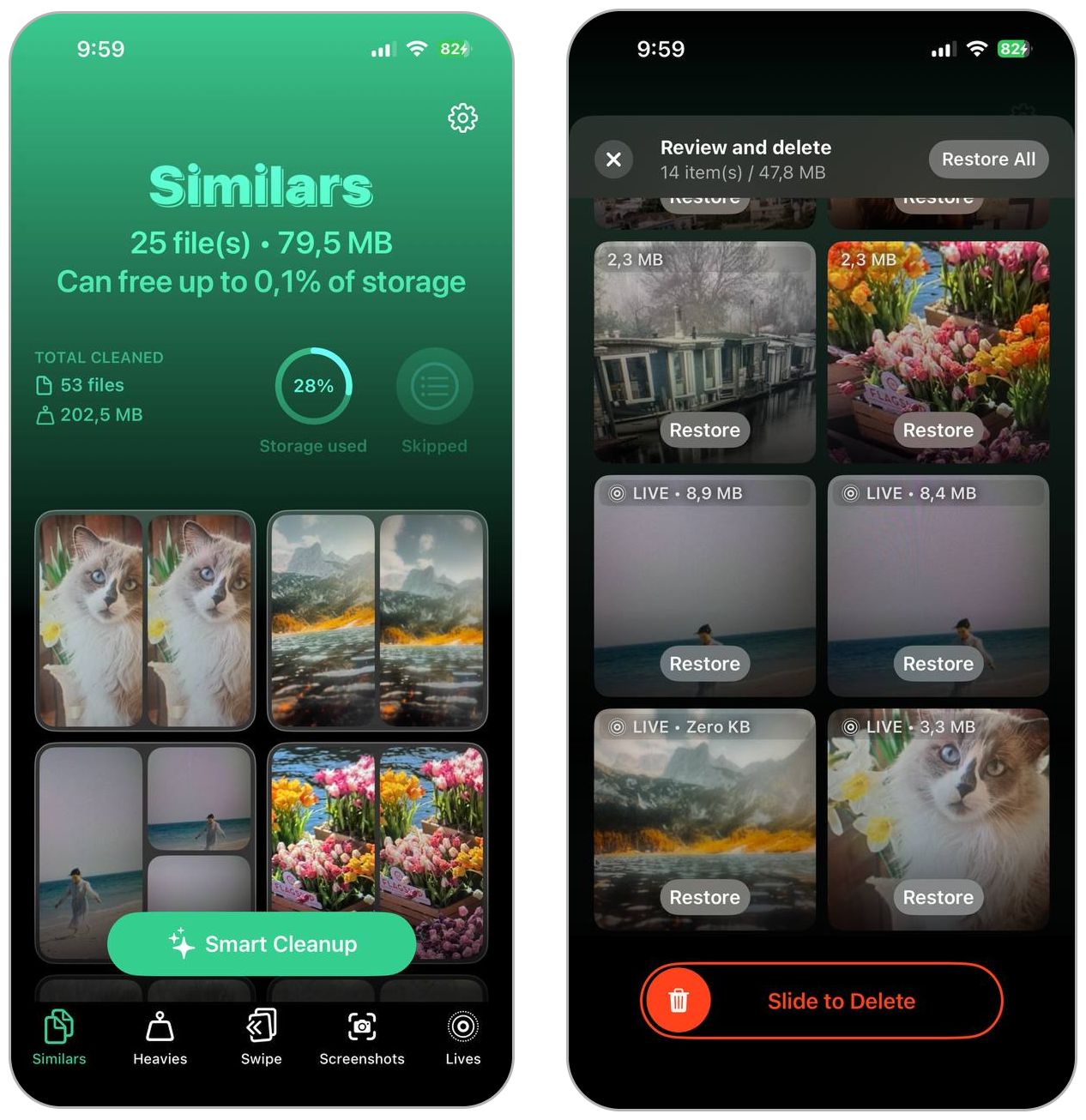 Clean similar photos with Clever Cleaner