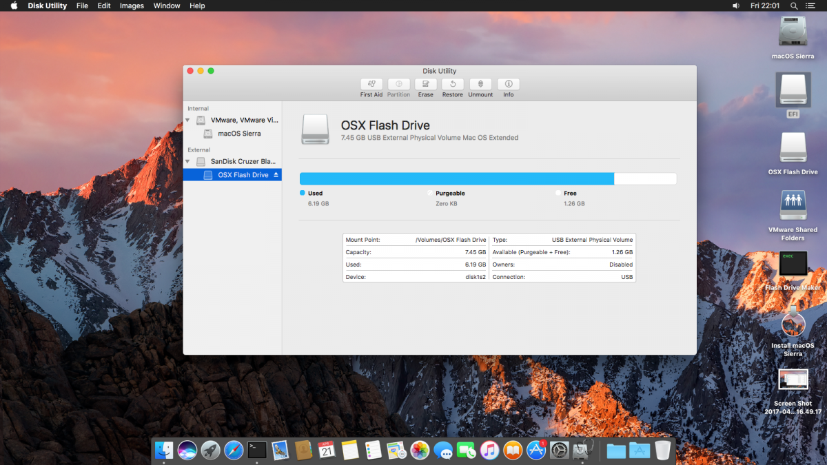 mount disk boot mac os 10.11