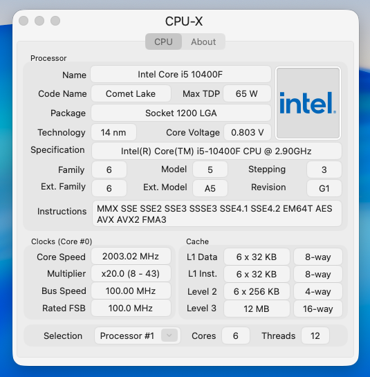 CPU-X - Apps | InsanelyMac