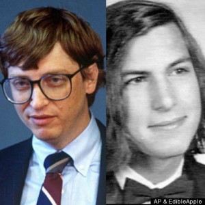 Bill Gates & Steve Jobs school photos
